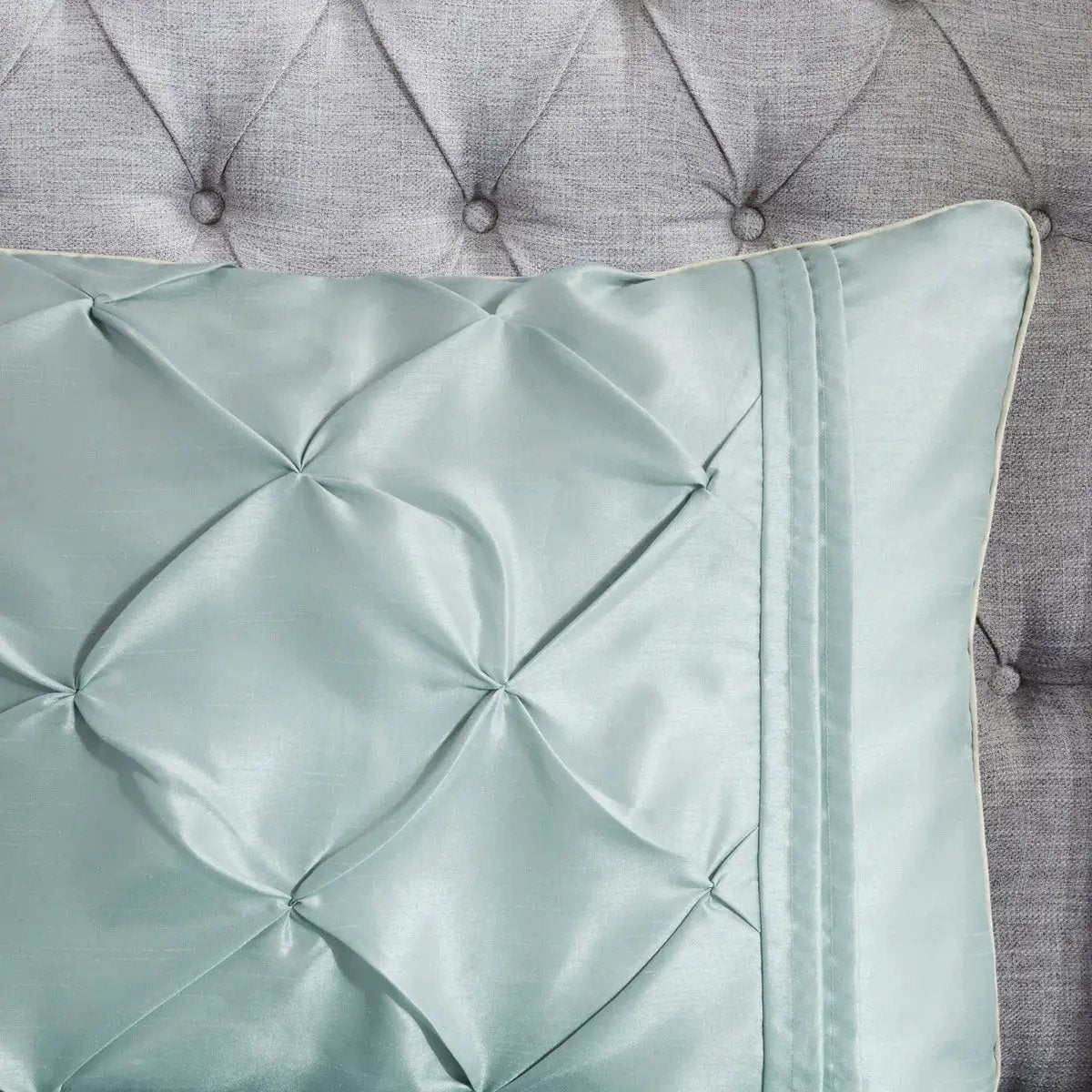 7 Piece Tufted Comforter Set Seafoam King by HouseOfZazla