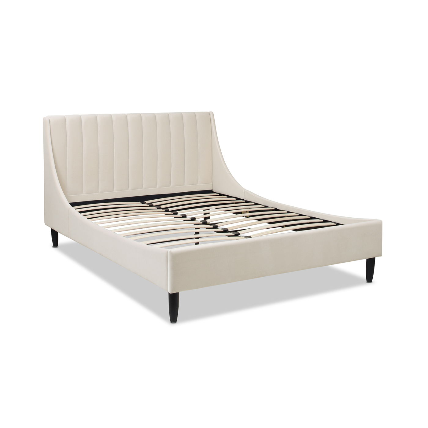 Aspen - Vertical Tufted Modern Headboard Platform Bed Set by HouseOfZazla