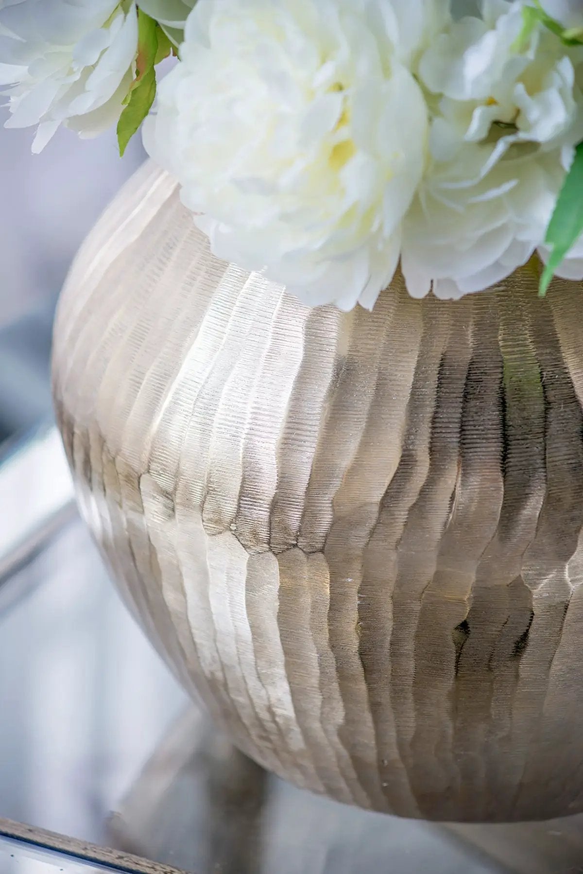 11x11x9" Aluminum Chisel Flower Vase by HouseOfZazla