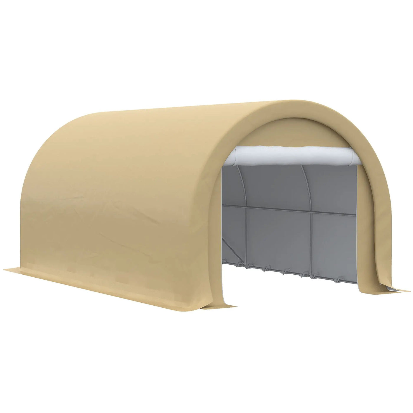 Outsunny - 10' x 16' Carport, Heavy Duty Portable Garage Storage Tent With Large Zippered Door, Anti-Uv Pe Canopy Cover For Car, Truck, Boat, Motorcycle, Bike, Garden Tools, Outdoor Work by HouseOfZazla