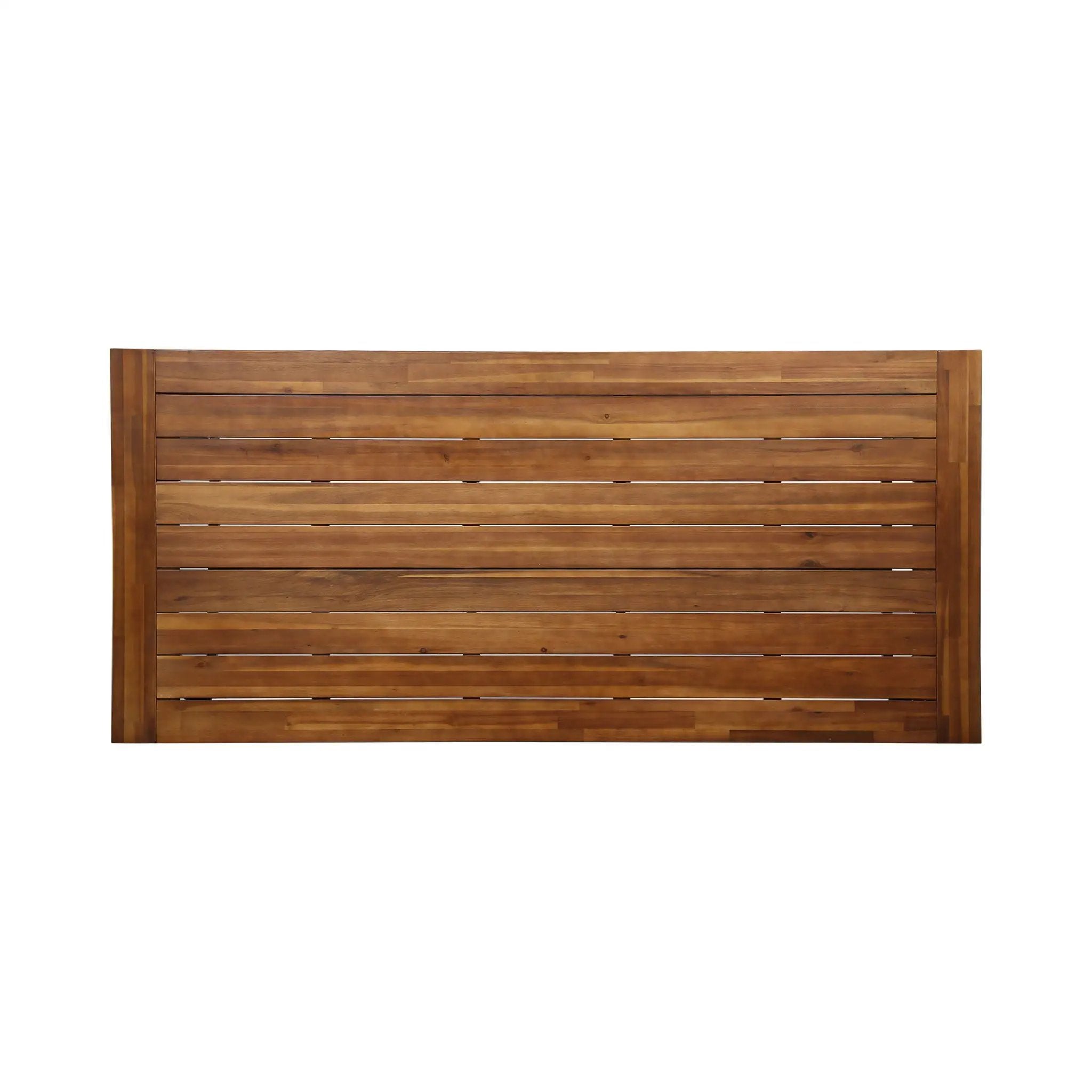 Equilibrium Outdoor Dining Table with Wooden Frame and Slat Top by HouseOfZazla