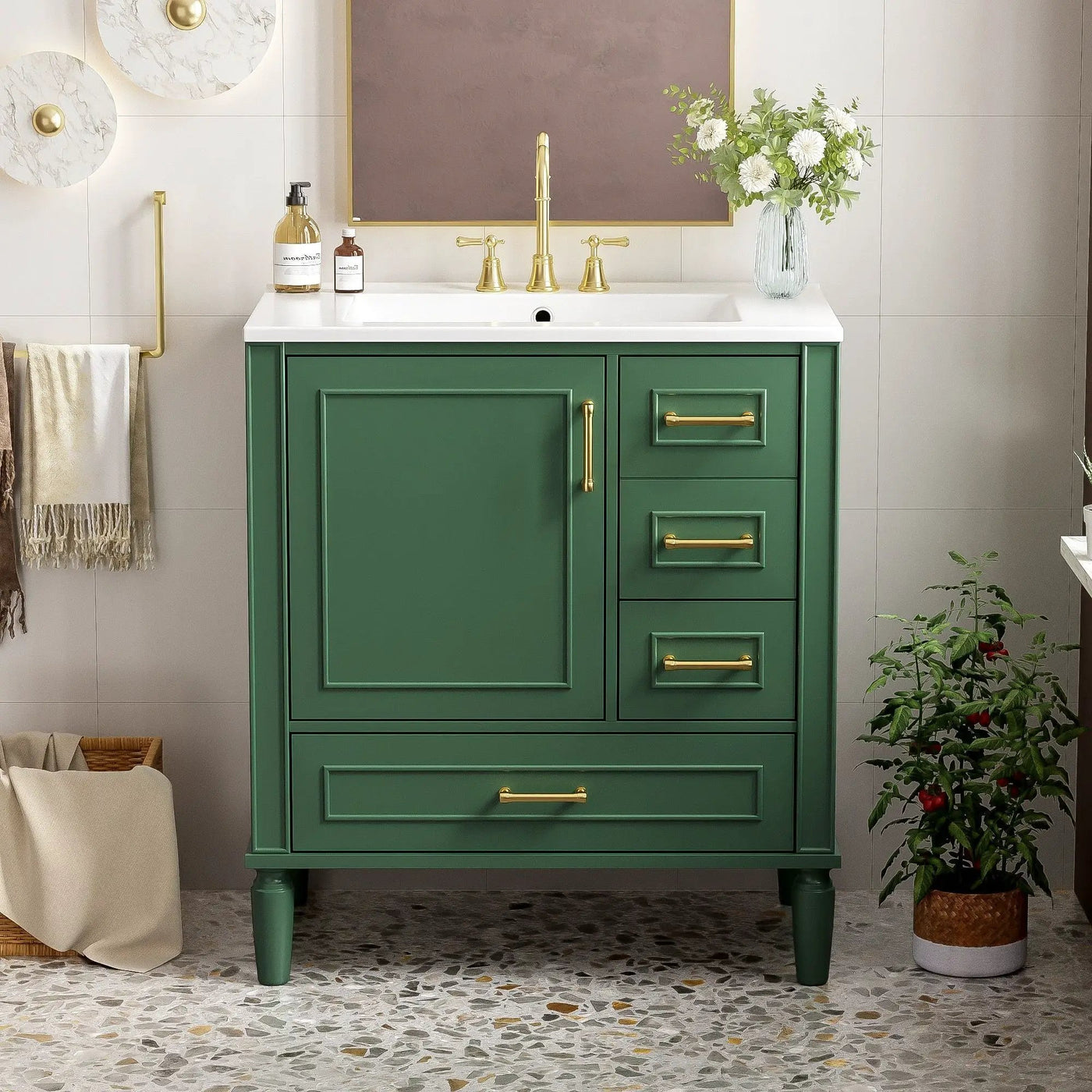 Traditional Bathroom Vanity Set With Soft Close Doors by Unique Piece Furniture
