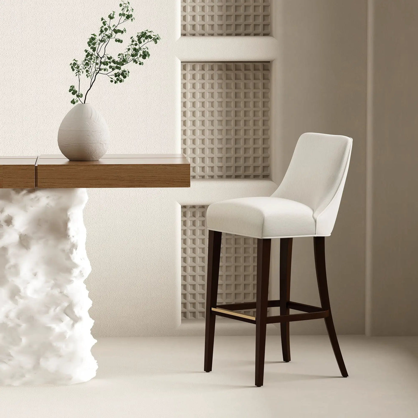 Beever - Barstool With Backrest by HouseOfZazla