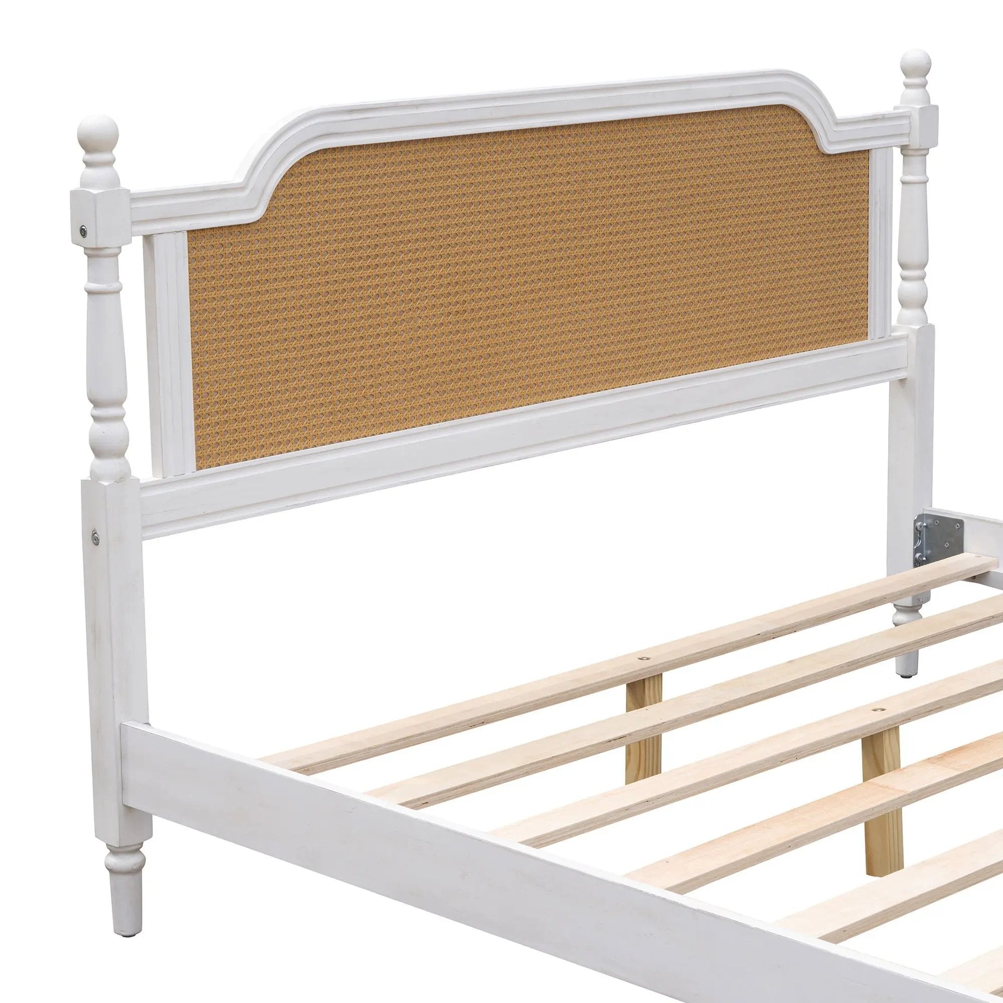 Traditional Style Rattan Bed Frame, No Box Spring Needed by Unique Piece Furniture