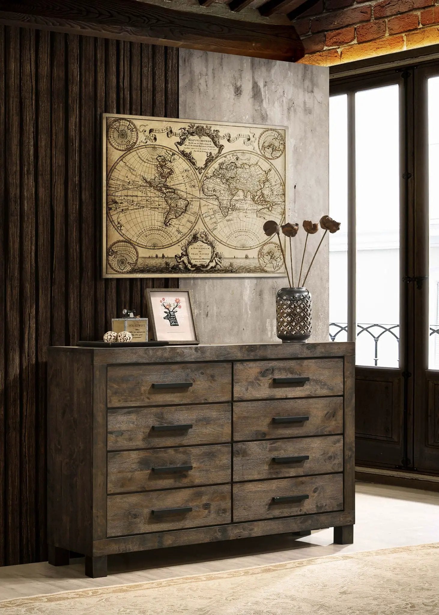 Woodmont 8-drawer Dresser Rustic Golden Brown by Unique Piece Furniture