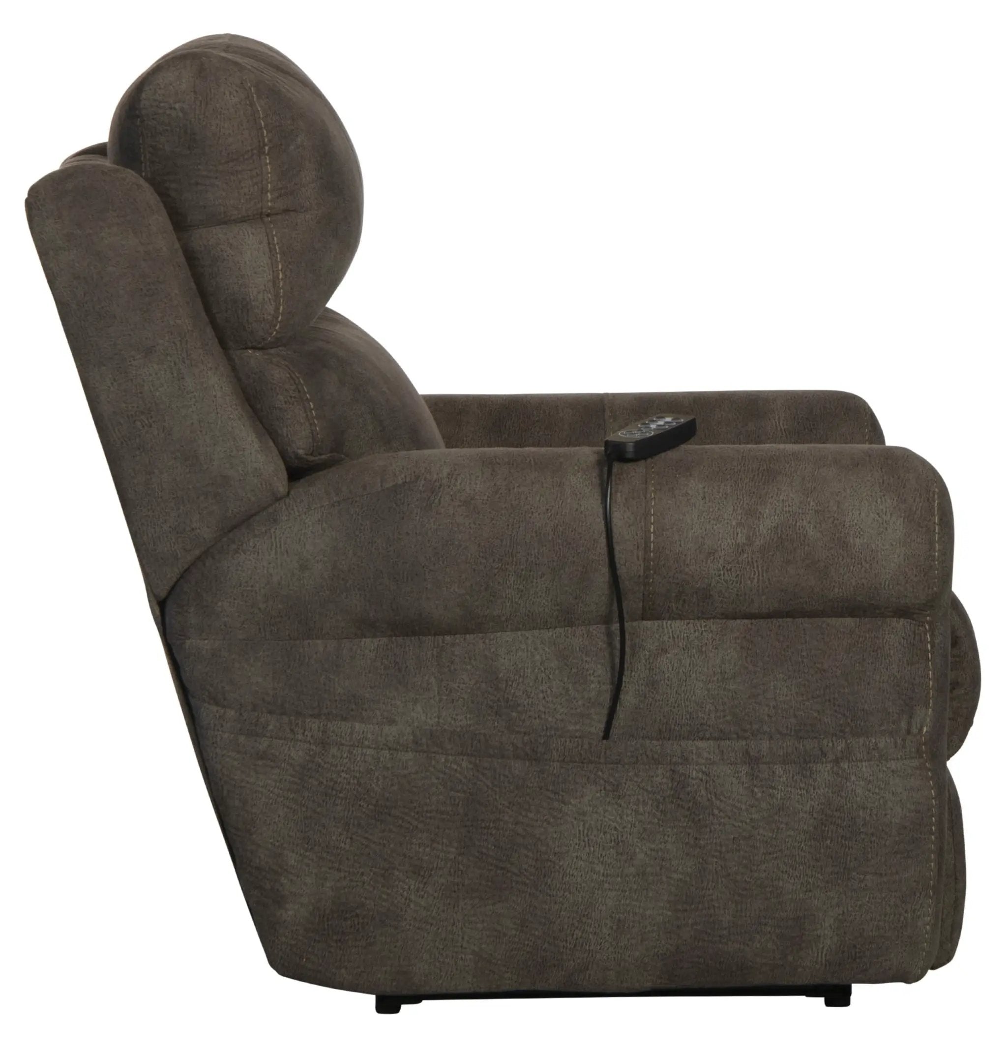 Tranquility - Power Headrest Power Lay Flat Reclining With CR3 Heat / Massage / Lumbar - Pewter by Unique Piece Furniture
