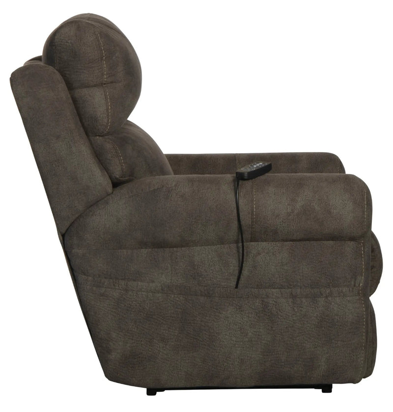 Tranquility - Power Headrest Power Lay Flat Reclining With CR3 Heat / Massage / Lumbar - Pewter by Unique Piece Furniture
