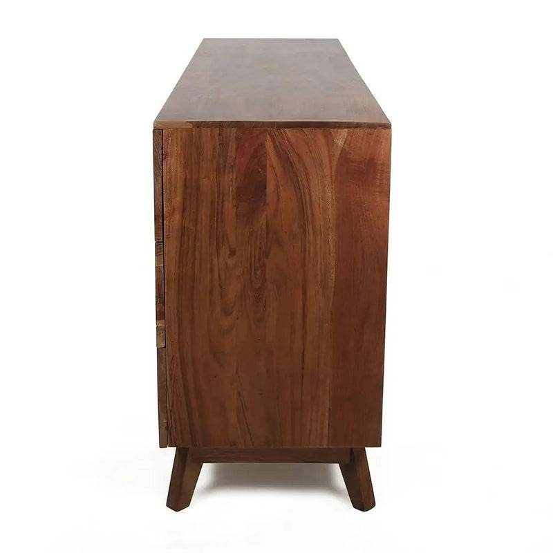 Sierra 6 Drawer Sideboard, Wood Credenza / Cabinets / Chests / Nightstands - Natural Wood / Brown by HouseOfZazla