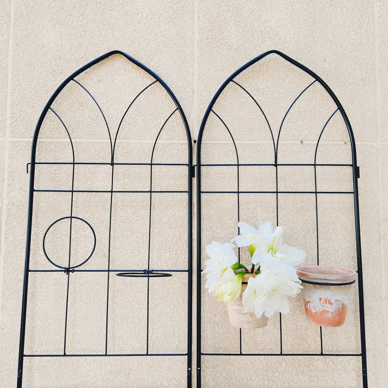 2 Pack Metal Garden Trellis 78.7" x 19.7" by HouseOfZazla