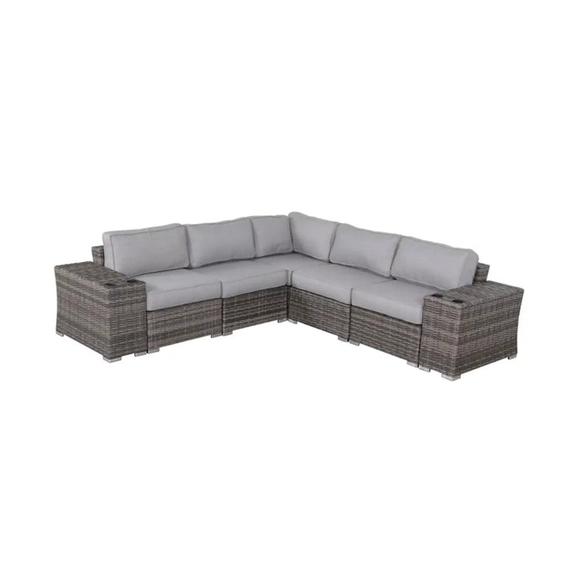 Rattan Sectional Sofa Set With Cushions by Unique Piece Furniture