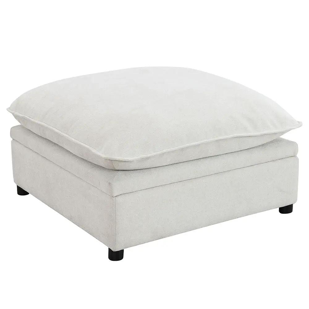 Marisa - Modular Ottoman With Storage - Beige Boucle by Unique Piece Furniture