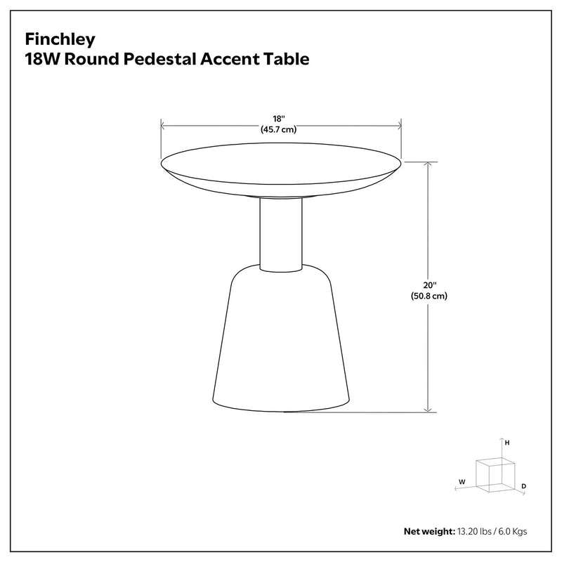 Finchley - Side Table - White Washed by HouseOfZazla