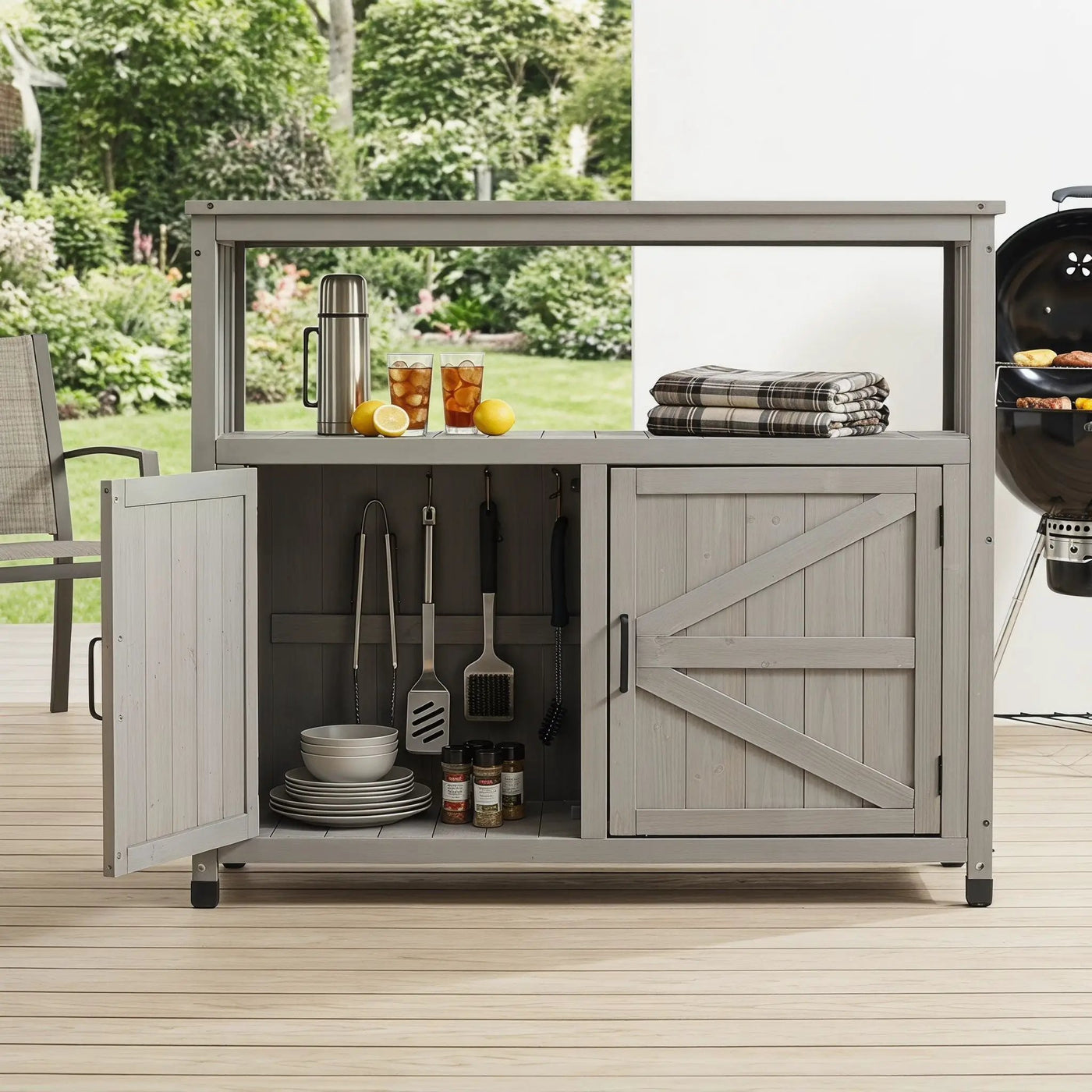 Patio Bar Table Set With Storage by HouseOfZazla