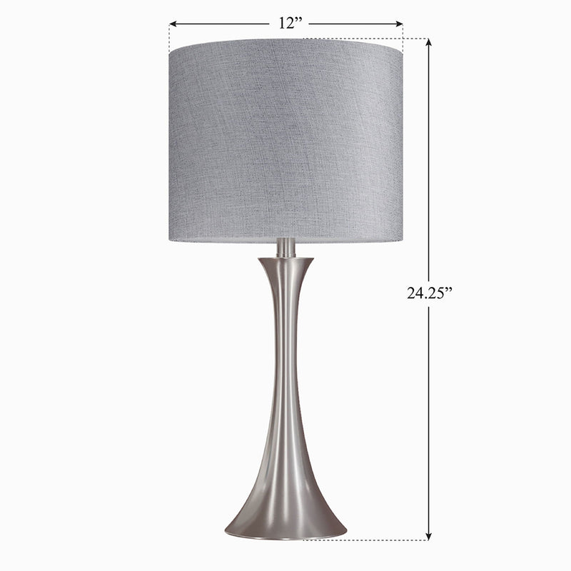 Lenuxe - Contemporary Semi Gloss Table Lamp (Set of 2) by HouseOfZazla