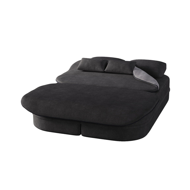2 In 1 Foldable Sofa Bed With Multi Functional Blanket, Floor Lounge Sofa by HouseOfZazla