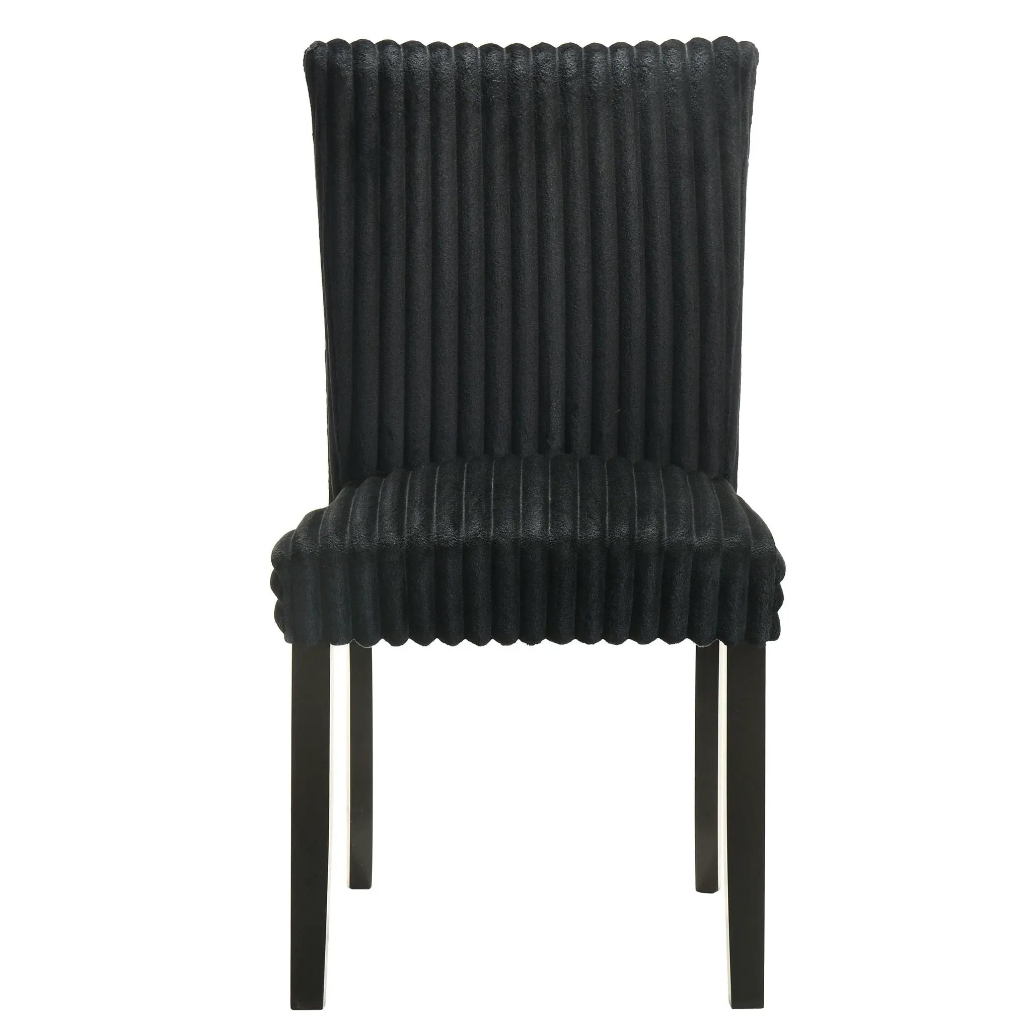 Dermott Upholstered Parson Dining Side Chair Black (Set of 2) by Unique Piece Furniture
