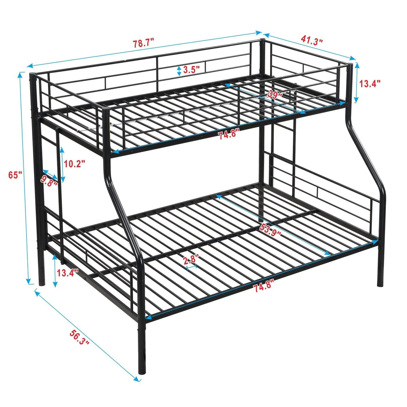 Modern Metal Bunk Bed by HouseOfZazla