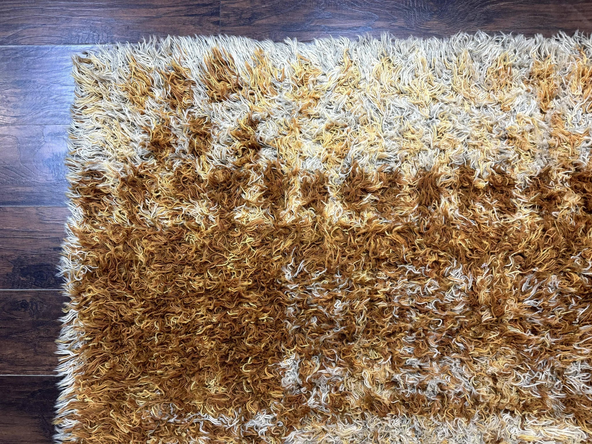 Vintage Rya Shag Rug 5.5 x 7.7 by Jewel Rugs