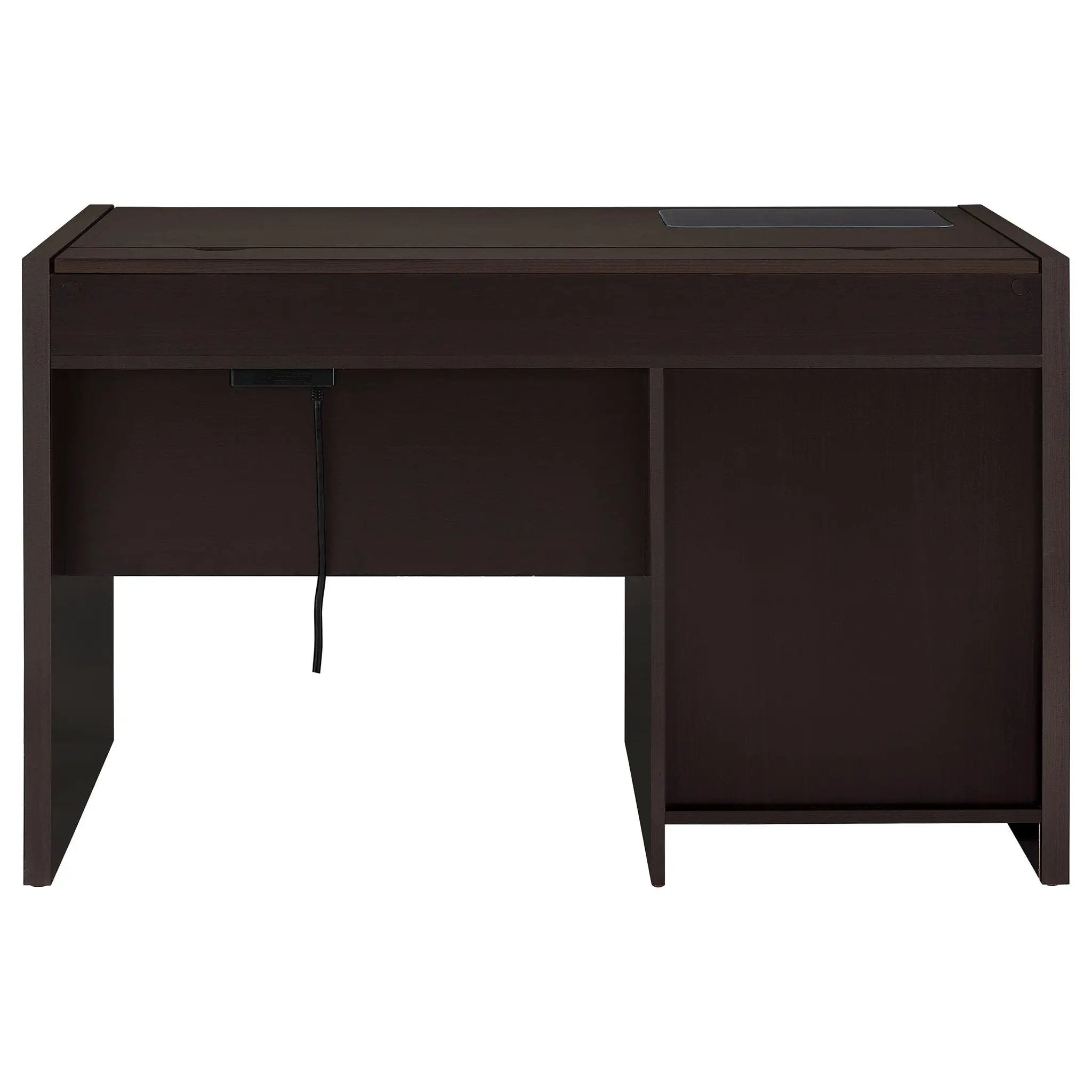 Halston 47-inch 2-drawer Office Desk with Cabinet Cappuccino by Unique Piece Furniture