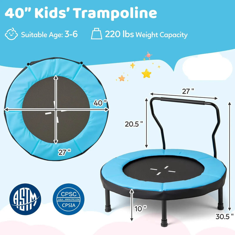 40 Inch Trampoline for Kids Indoor Outdoor Fitness Trampoline by DirectDeals