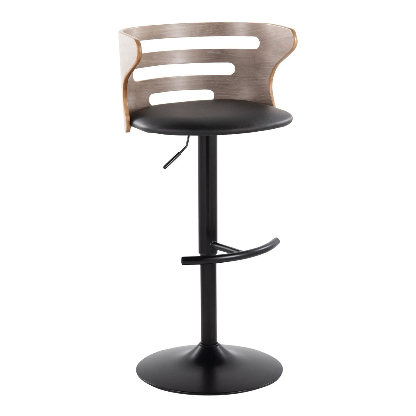 Cosi - Mid Century Modern Adjustable Barstool, Swivel With Rounded T Footrest (Set of 2) by HouseOfZazla