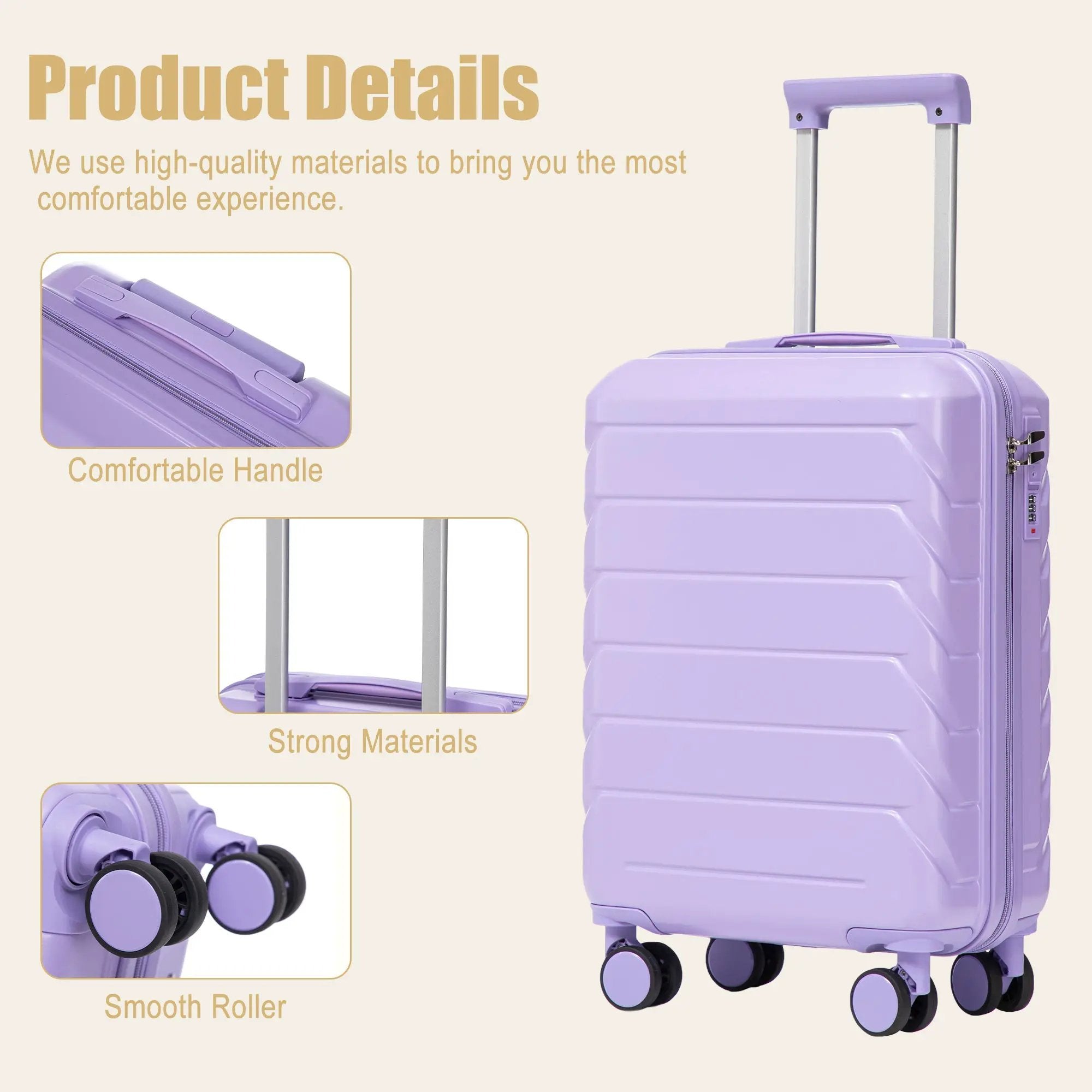 20 Inch ABS Hard Shell Travel Checked Luggage by HouseOfZazla