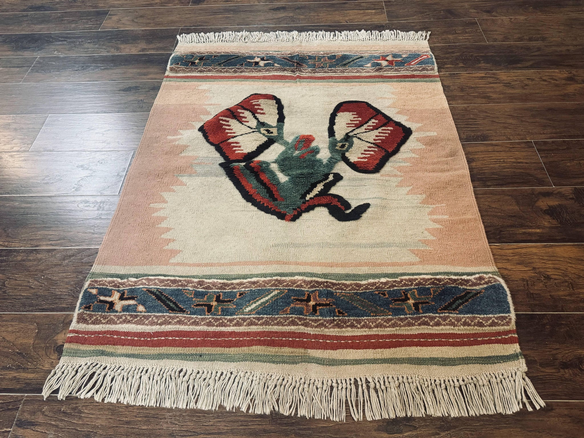 Turkish Kilim Rug 2.5 x 4.7, Flatweave Bohemian Blanket Rug, Wall Hanging Tapestry Rug by Jewel Rugs
