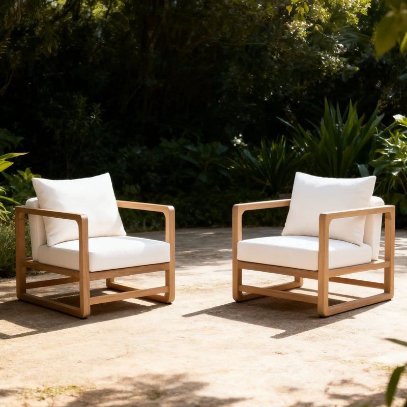 Outdoor Lounge Chair With Oversized Cushion Set For Patio by HouseOfZazla