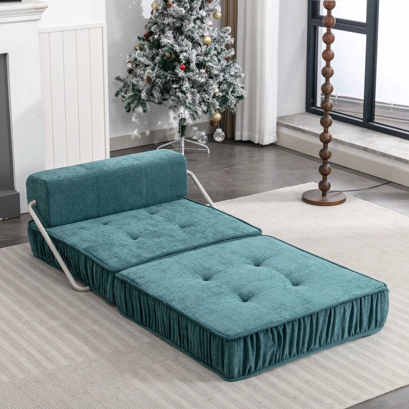 Folding Sofa With Removable Back Cushion, Convertible Futon Sleeper Chair by HouseOfZazla