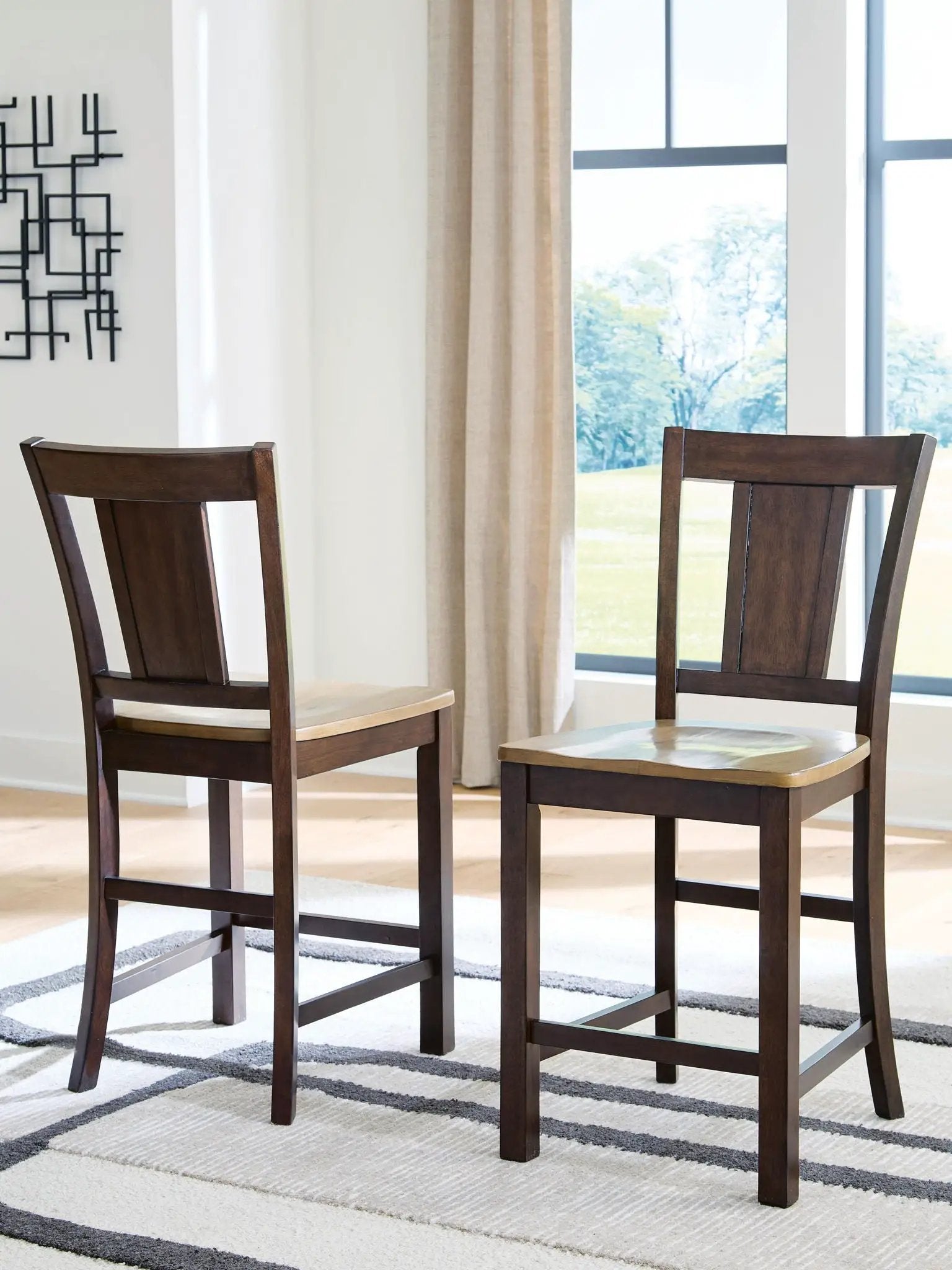Rylandeen - Barstool (Set of 2) - Light Brown / Dark Brown by Unique Piece Furniture