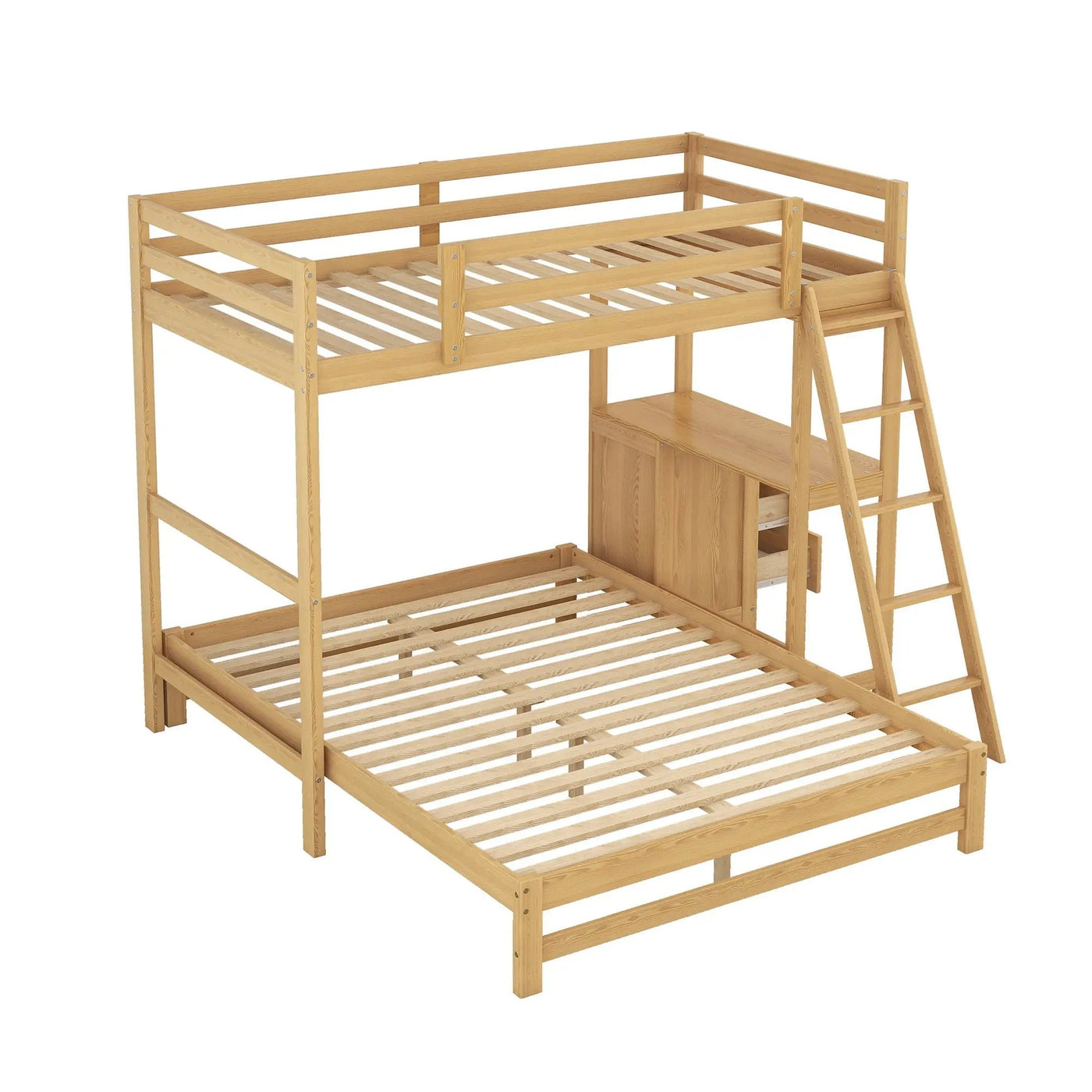 Bunk Bed With Built In Desk And 3 Drawers by HouseOfZazla