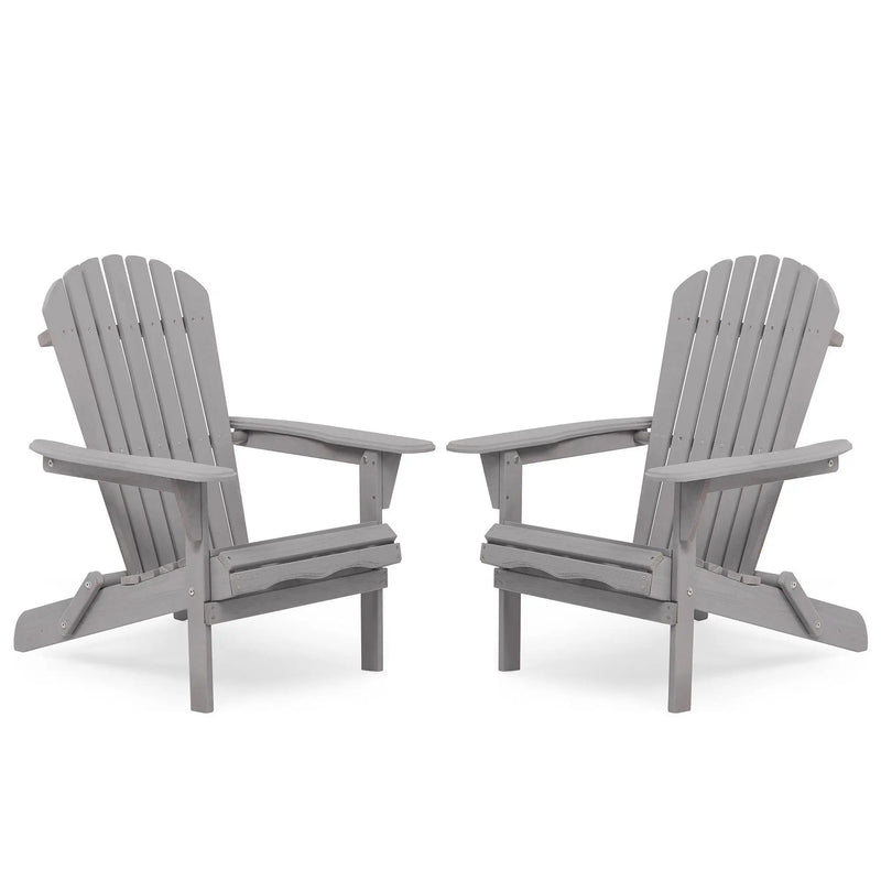 Lounge Patio Chair For Garden Outdoor Wooden Folding Adirondack Chair (Set of 2) Solid Cedar Wood Lounge Patio Chair For Garden by HouseOfZazla