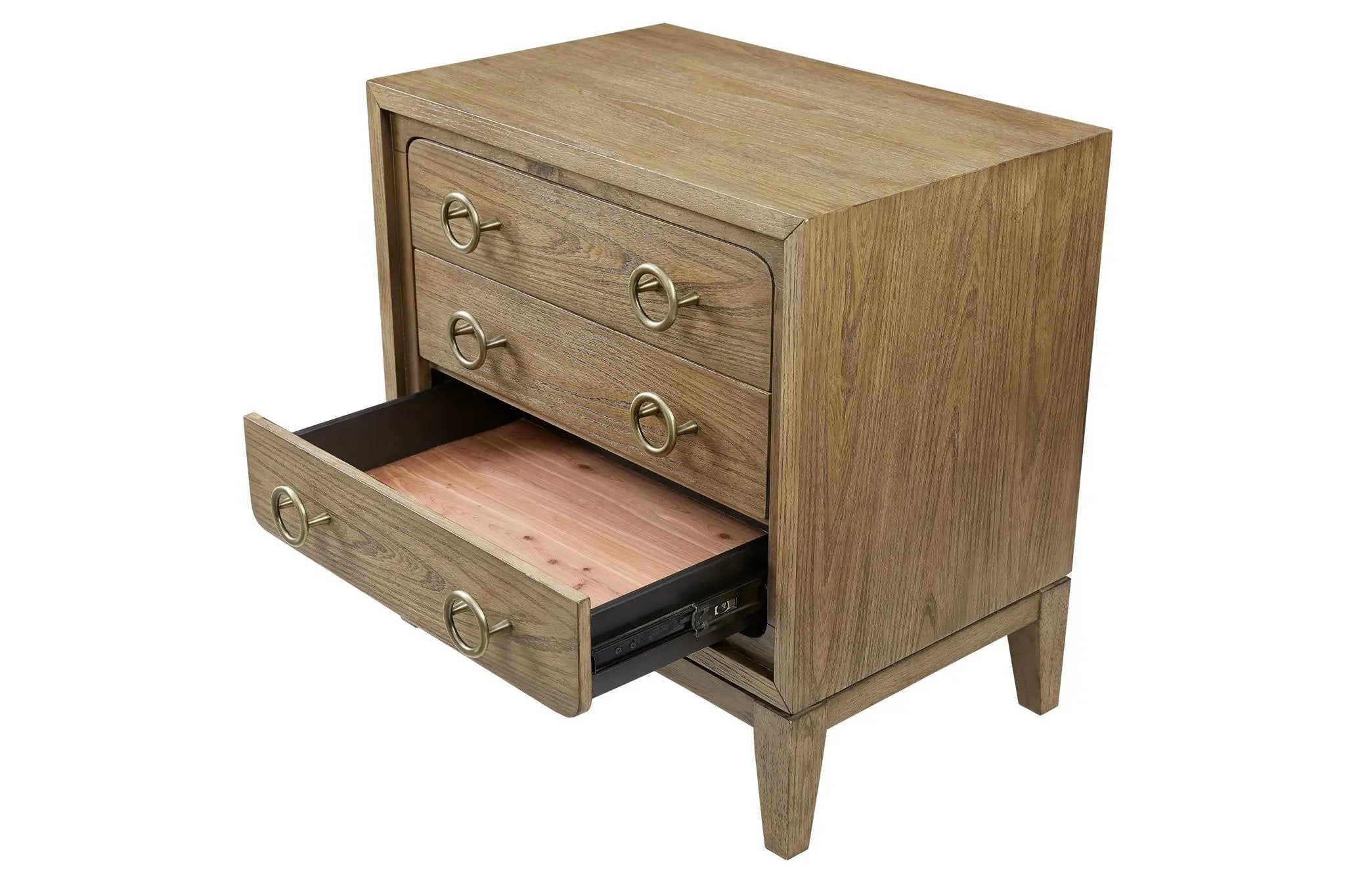 3 Drawer Nightstand With USB - Latte by HouseOfZazla