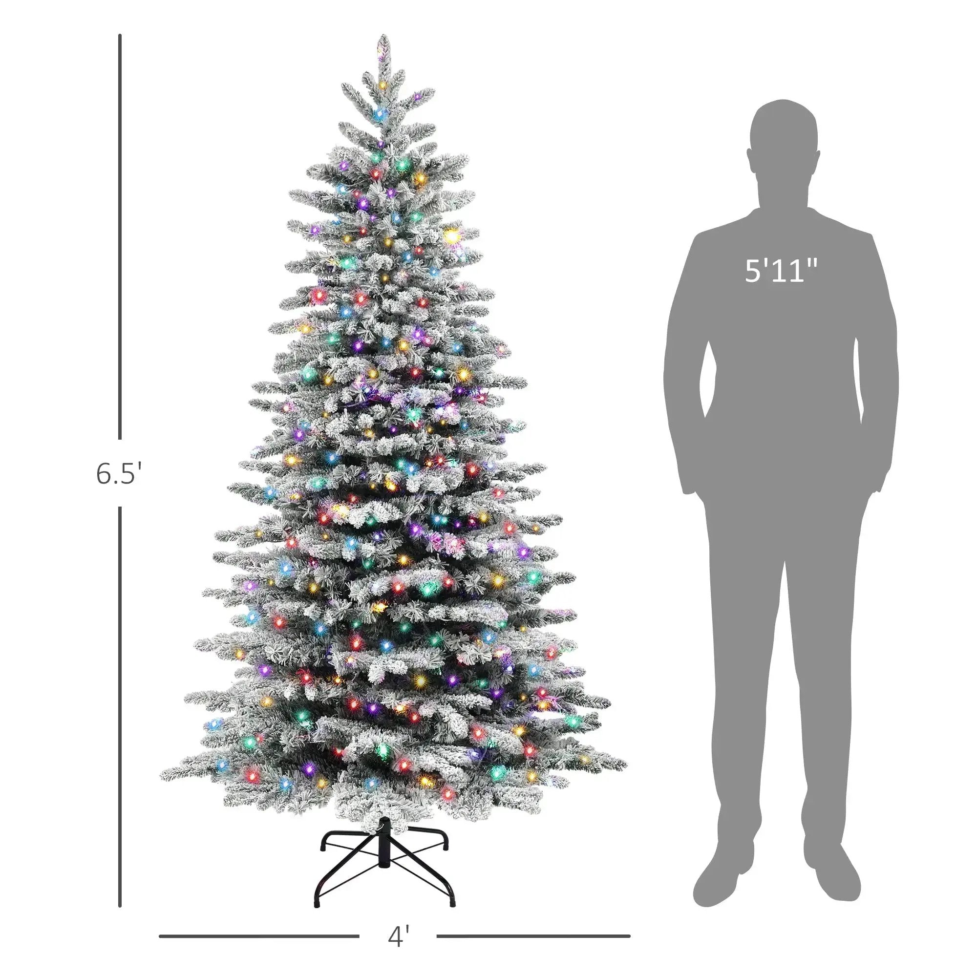 6.5ft Snow Flocked Artificial Christmas Tree by HouseOfZazla