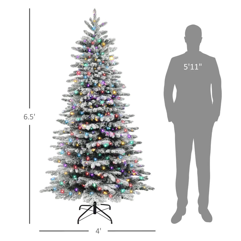 6.5ft Snow Flocked Artificial Christmas Tree by HouseOfZazla