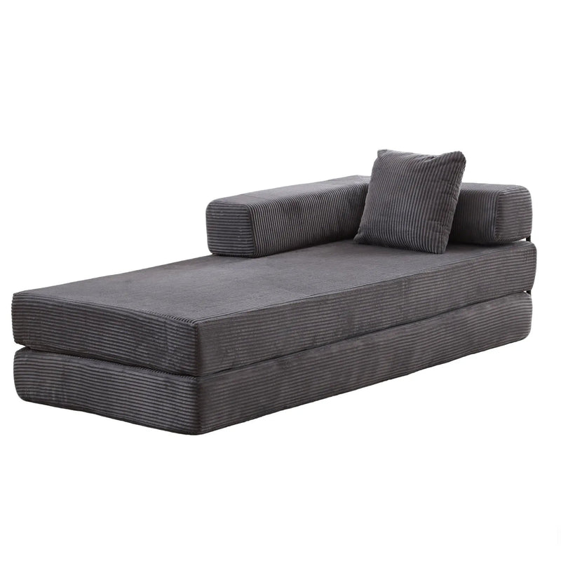 Floor Couch, Convertible Floor Sofa Bed With Pillow Back Support Armrest by HouseOfZazla