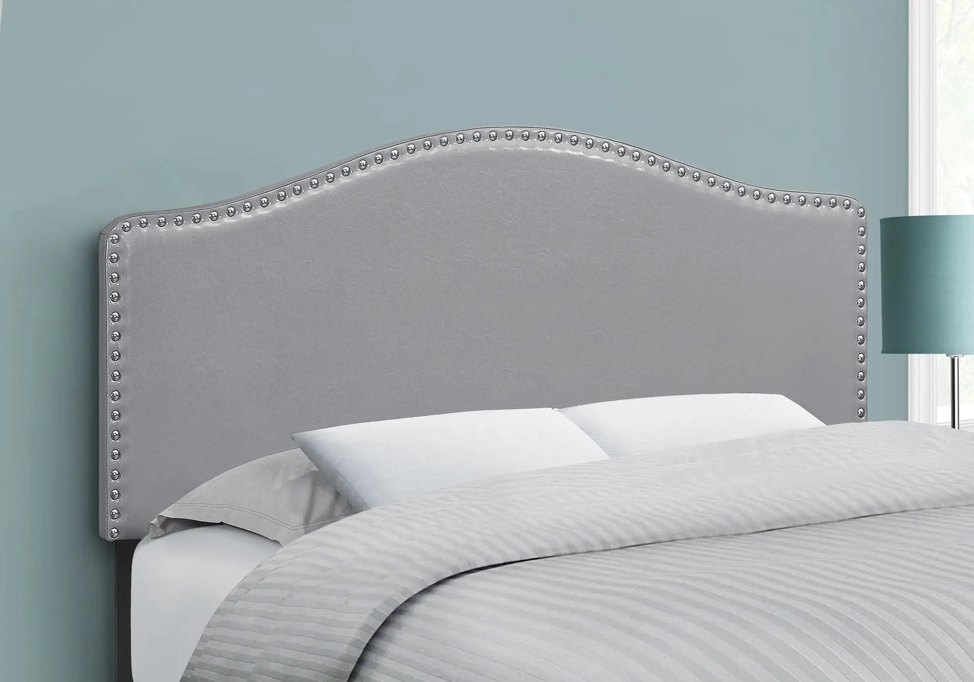 Full Size Upholstered Bed Headboard Only - Gray by HouseOfZazla