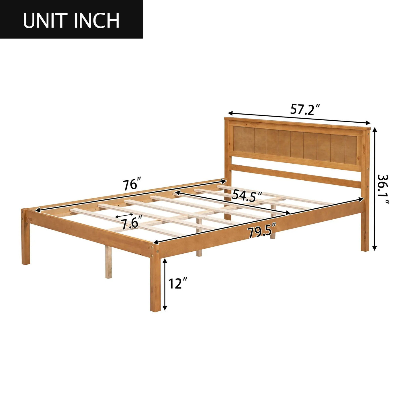 Platform Bed Frame With Headboard by HouseOfZazla