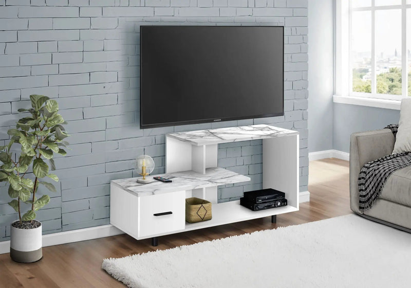 TV Stand, Console, Media Entertainment Center, Storage Drawer, Contemporary by Unique Piece Furniture