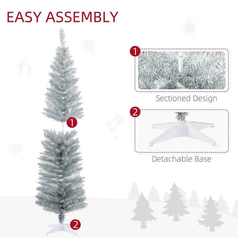 HOMCOM 6' Artificial Pencil Christmas Tree by HouseOfZazla