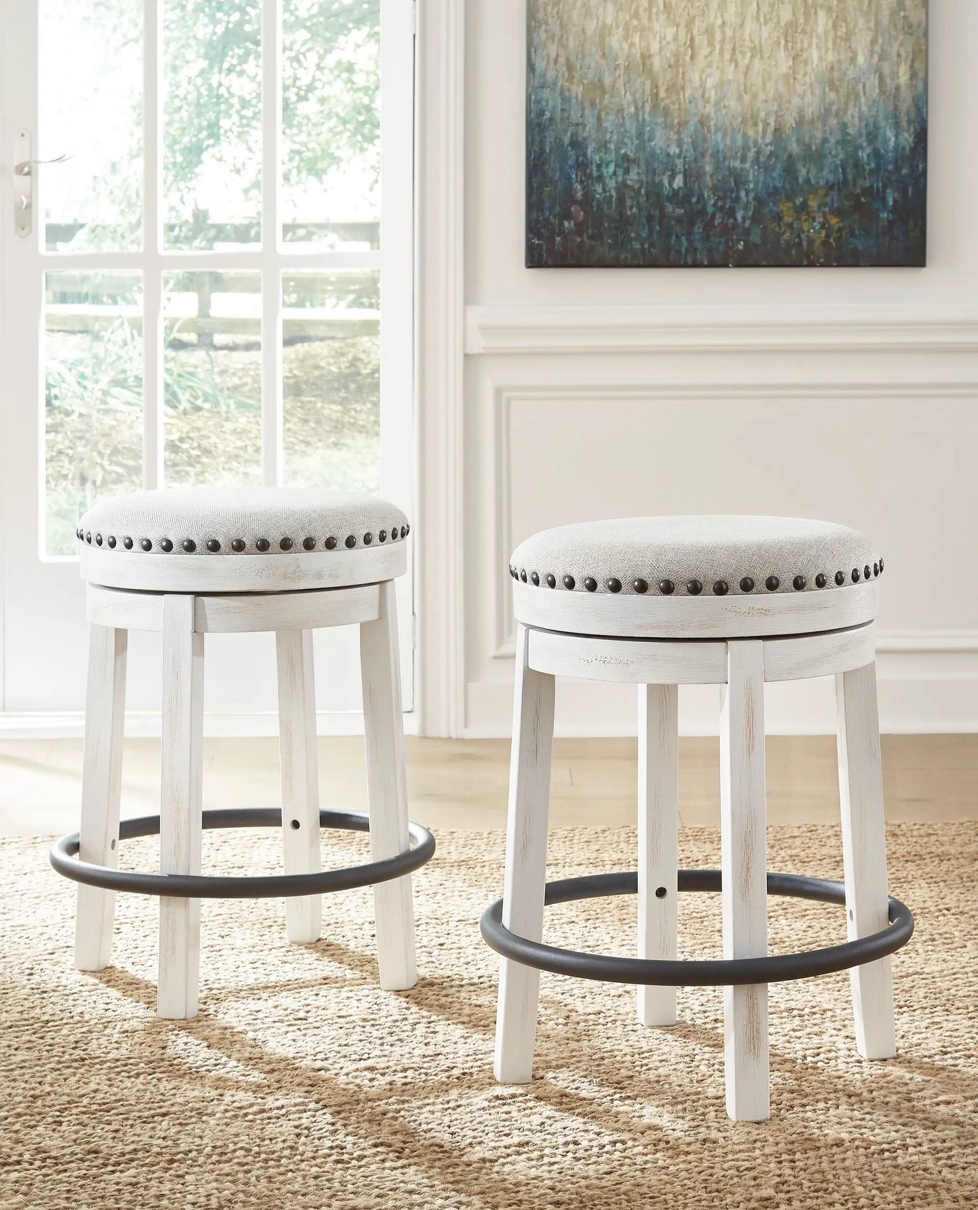 Valebeck - Upholstered Swivel Stool by Unique Piece Furniture