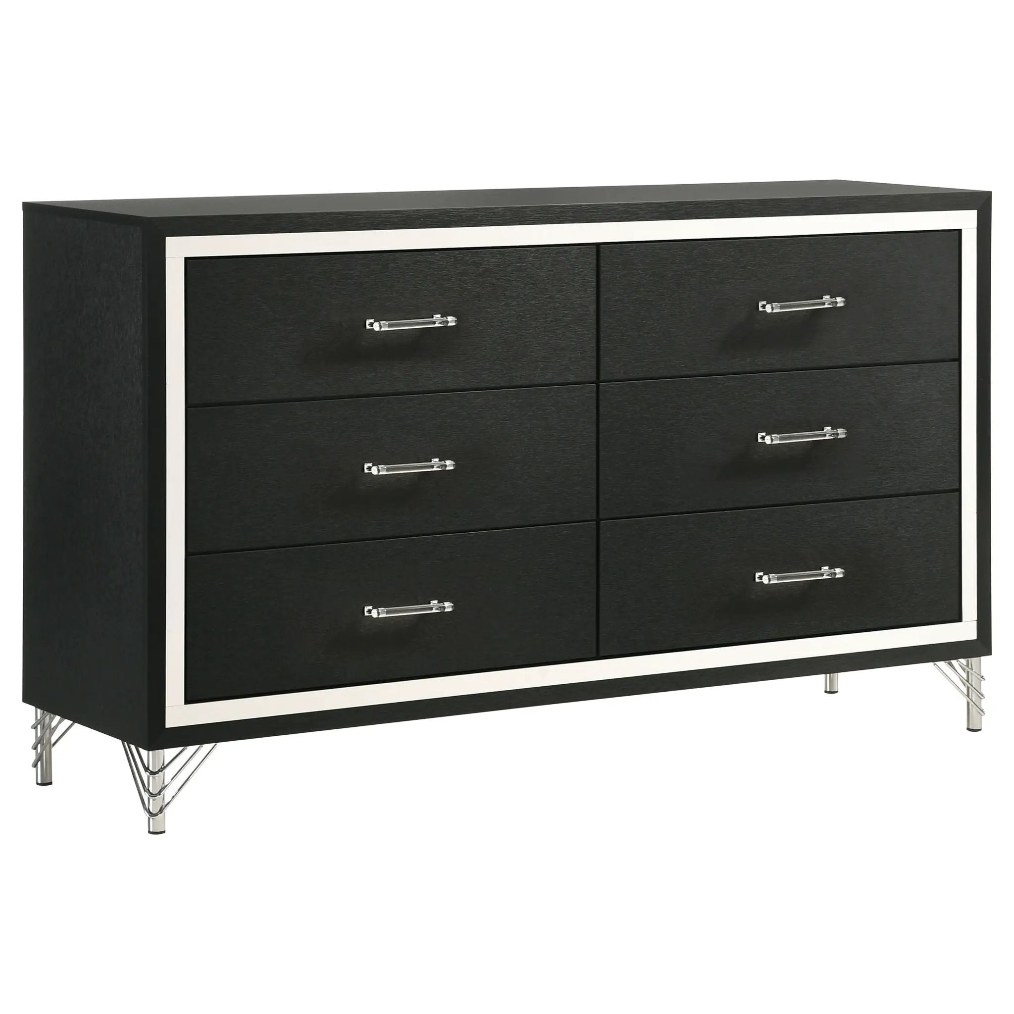Lucia 4-piece Queen Bedroom Set Grey and Black by Unique Piece Furniture