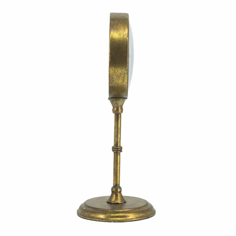 6.5x5.9x15.2' Vintage Inspired Gold Iron Table Clock by HouseOfZazla