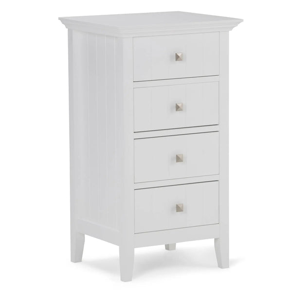 Acadian - 4 Drawer Floor Storage Cabinet - Pure White