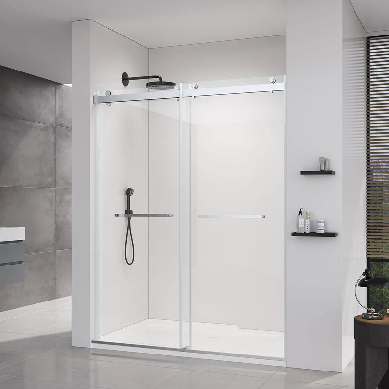 Double Sliding Frameless Soft-Close Shower Door by HouseOfZazla