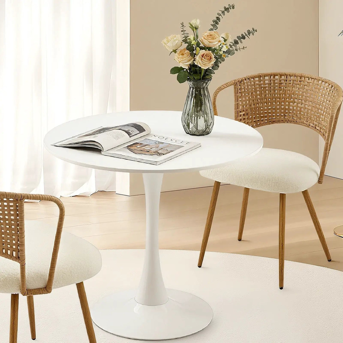 Round Dining Table With Tulip Style Base by HouseOfZazla