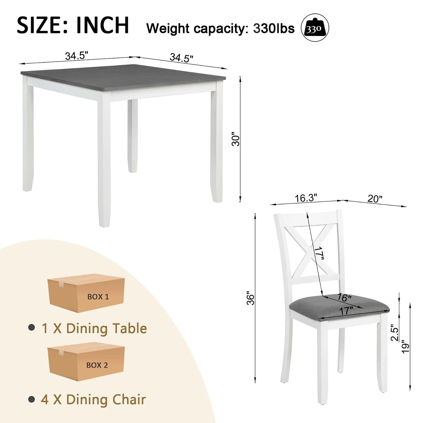 Modern Dining Table Set With Chairs For Kitchen by HouseOfZazla