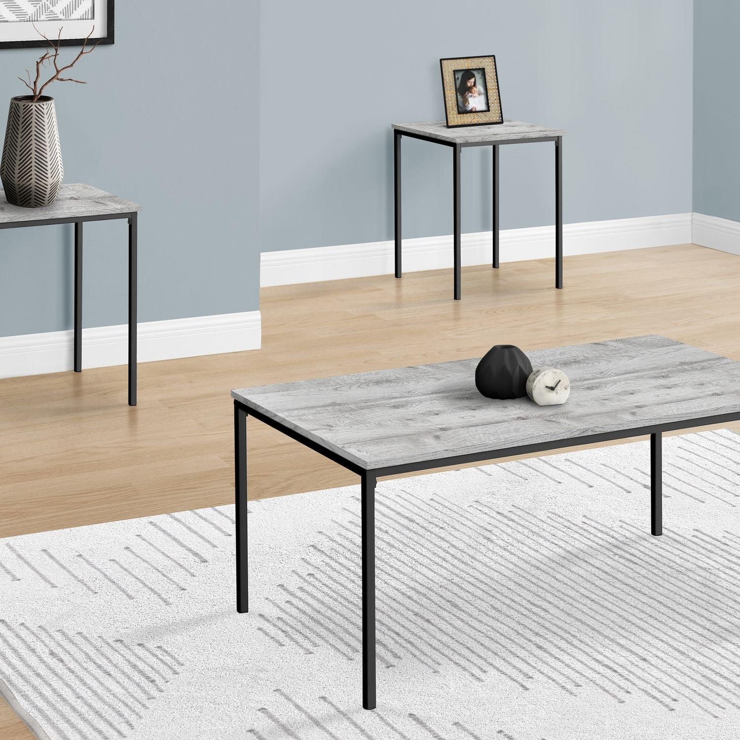 Table Set, Coffee, End, Contemporary, Modern (Set of 3) by Unique Piece Furniture