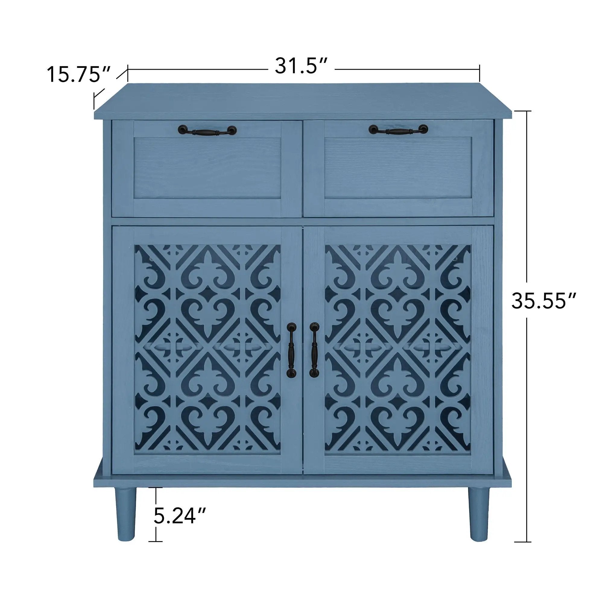 2 Door 2 Drawer Elegant Cabinet by Unique Piece Furniture