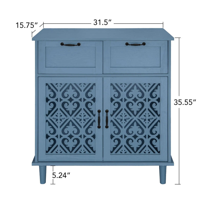 2 Door 2 Drawer Elegant Cabinet by HouseOfZazla
